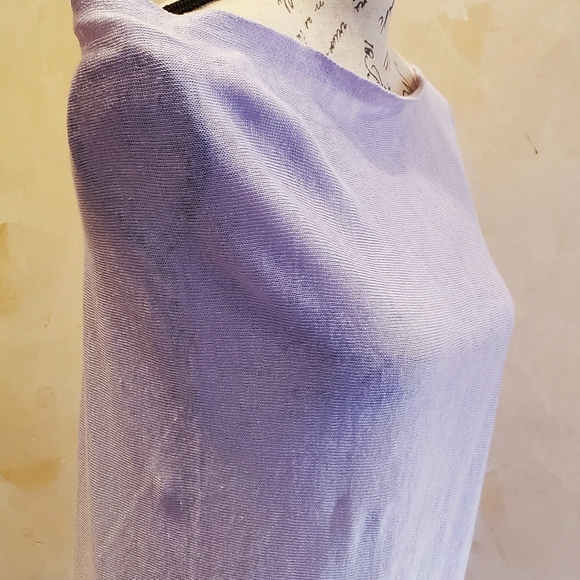 LILLY PULITZER MARIN OMBRE SWEATER WRAP FRINGED LILAC VERBEN BEACH BLISS ONE SIZ - Picture 10 of 16